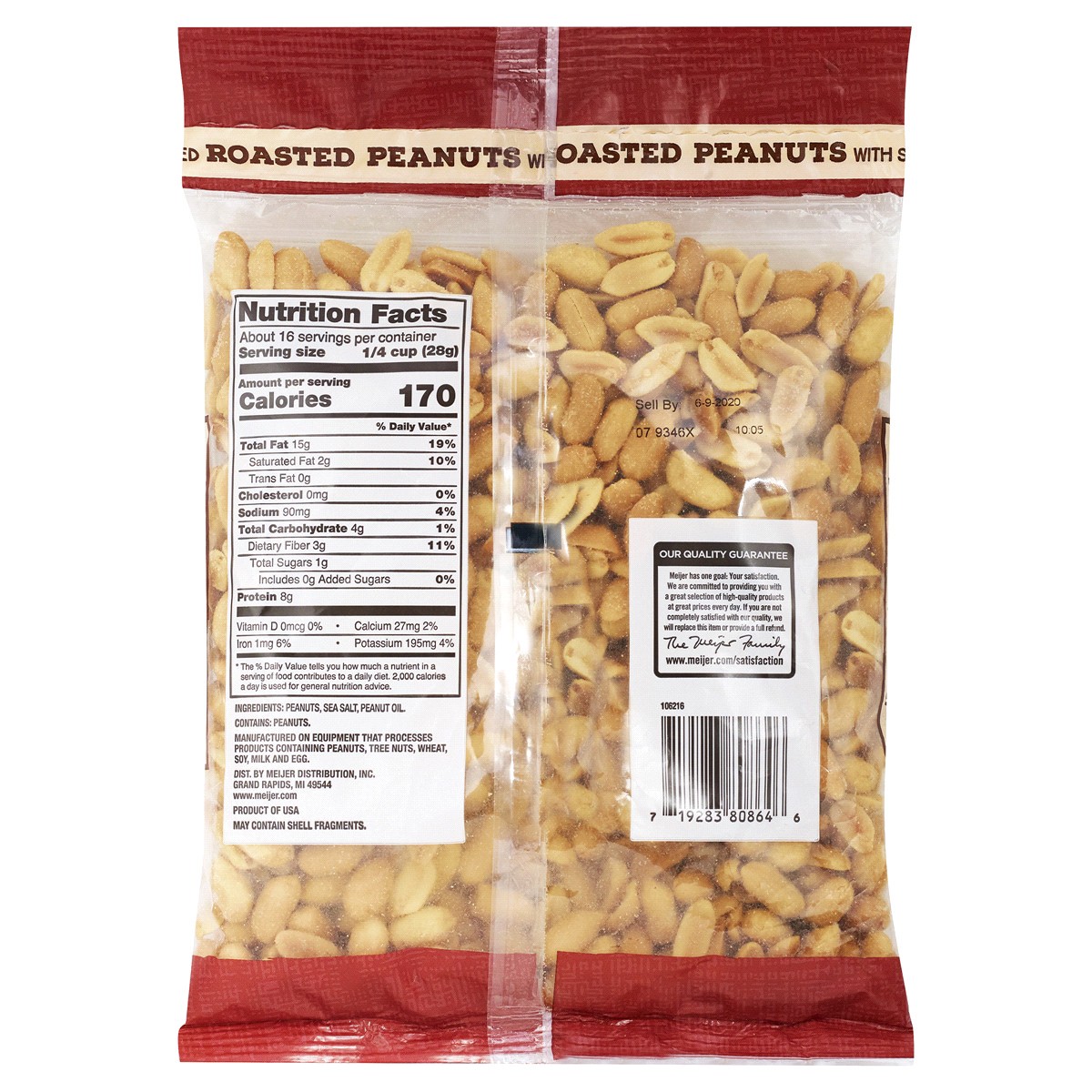 slide 2 of 2, Fresh from Meijer Blanched Roasted Peanuts, 16 oz, 16 oz