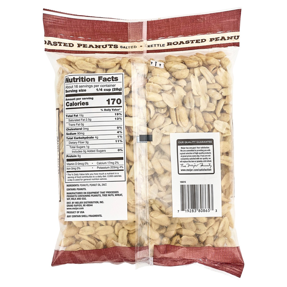 slide 2 of 2, Fresh from Meijer Kettle Roasted Salted Peanuts, 16 oz