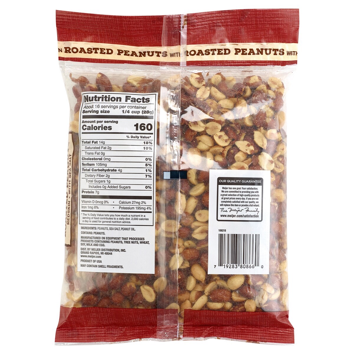 slide 2 of 2, Fresh from Meijer Redskin Roasted Peanuts, 16 oz