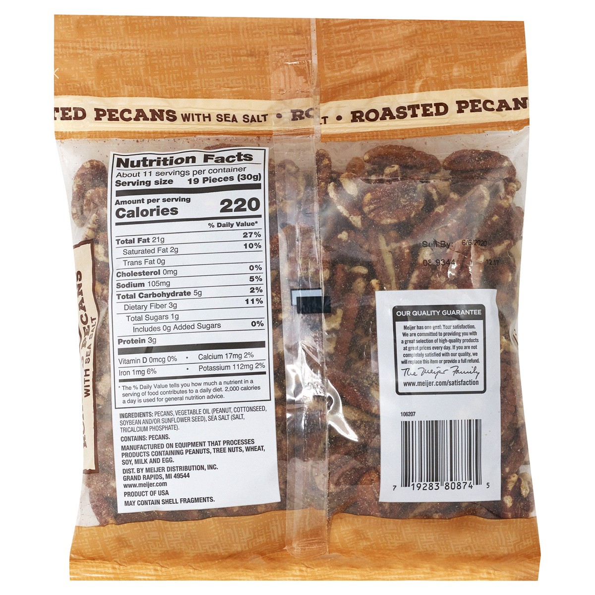 slide 2 of 2, Fresh from Meijer Roasted Pecans with Sea Salt, 12 oz