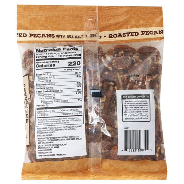 slide 3 of 5, Fresh from Meijer Roasted Pecans with Sea Salt, 12 oz