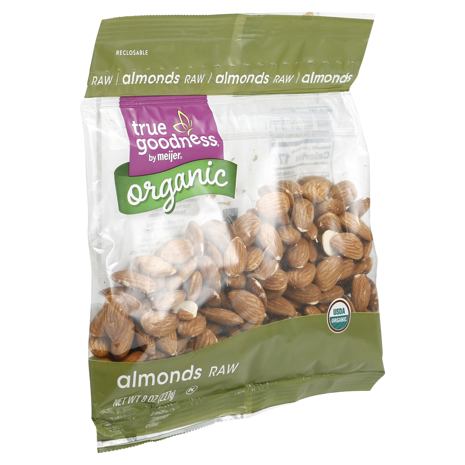 slide 4 of 5, True Goodness Organic Raw Almonds, 8 oz, 8 oz