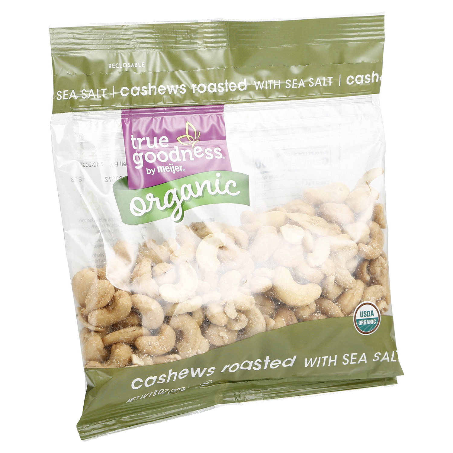slide 4 of 5, True Goodness Organic Roasted Cashews Halves & Pieces, 8 oz, 8 oz