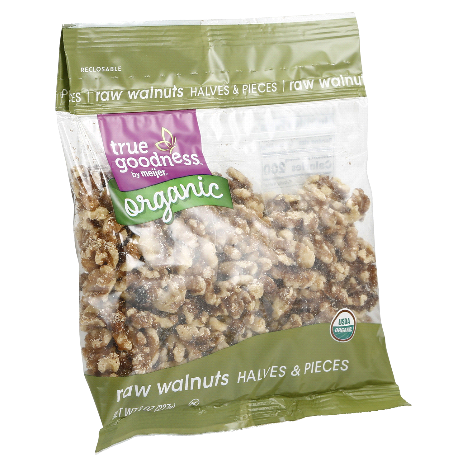 slide 4 of 5, True Goodness Organic Raw Walnut Halves & Pieces, 8 oz