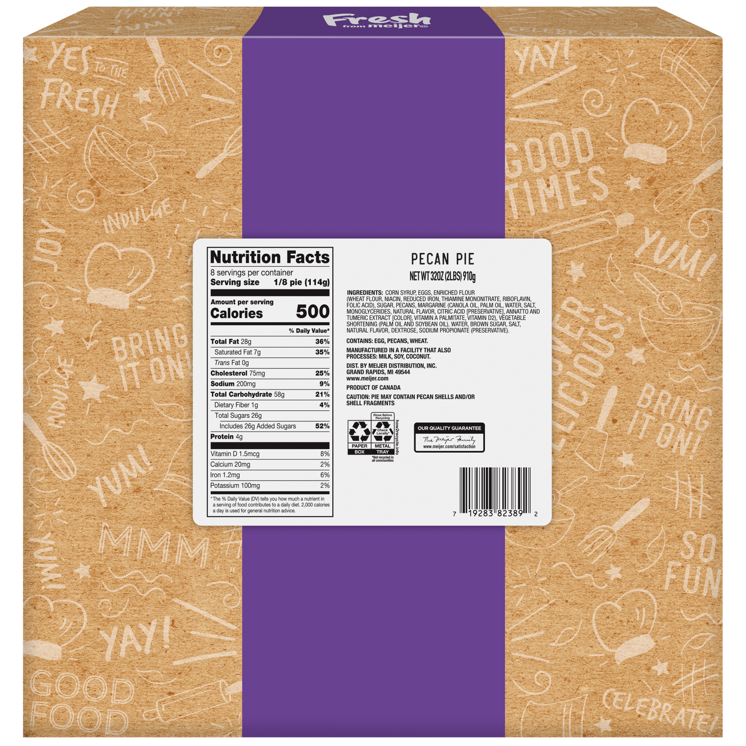 slide 2 of 8, FFM Pecan Pie 10", 32 oz