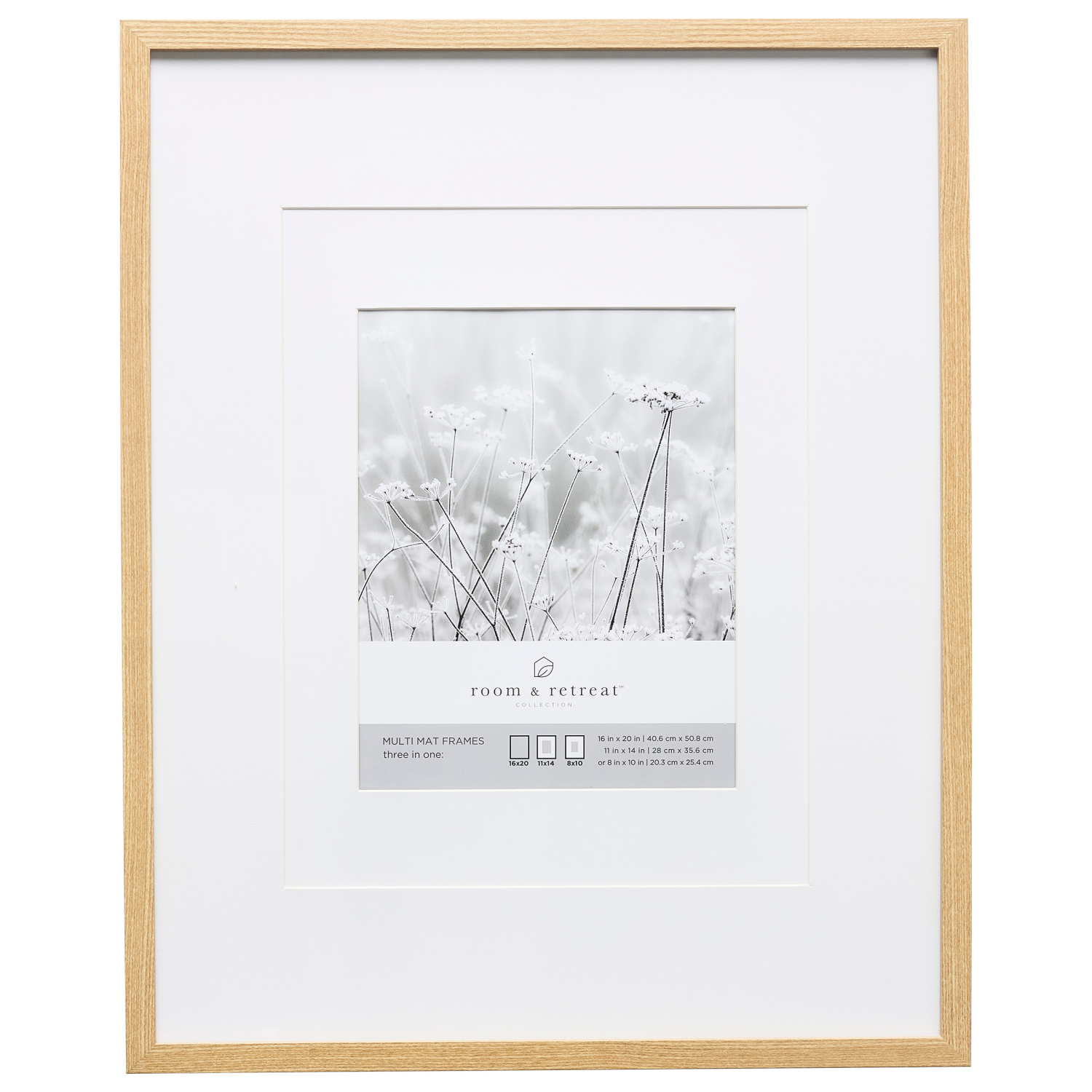 slide 4 of 4, ROOM & RETREAT RR 16x20 Multi Mat Natural Gallery Photo Frame, 1 ct