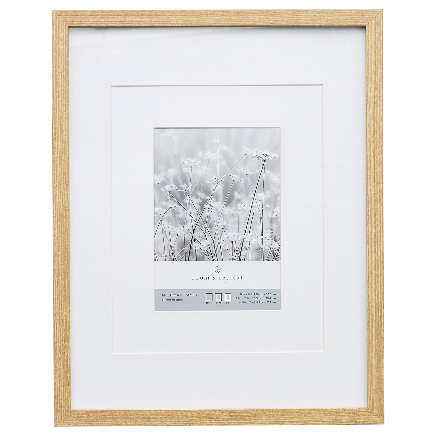 slide 4 of 4, ROOM & RETREAT RR 11x14 Multi Mat Natural Gallery Photo Frame, 1 ct