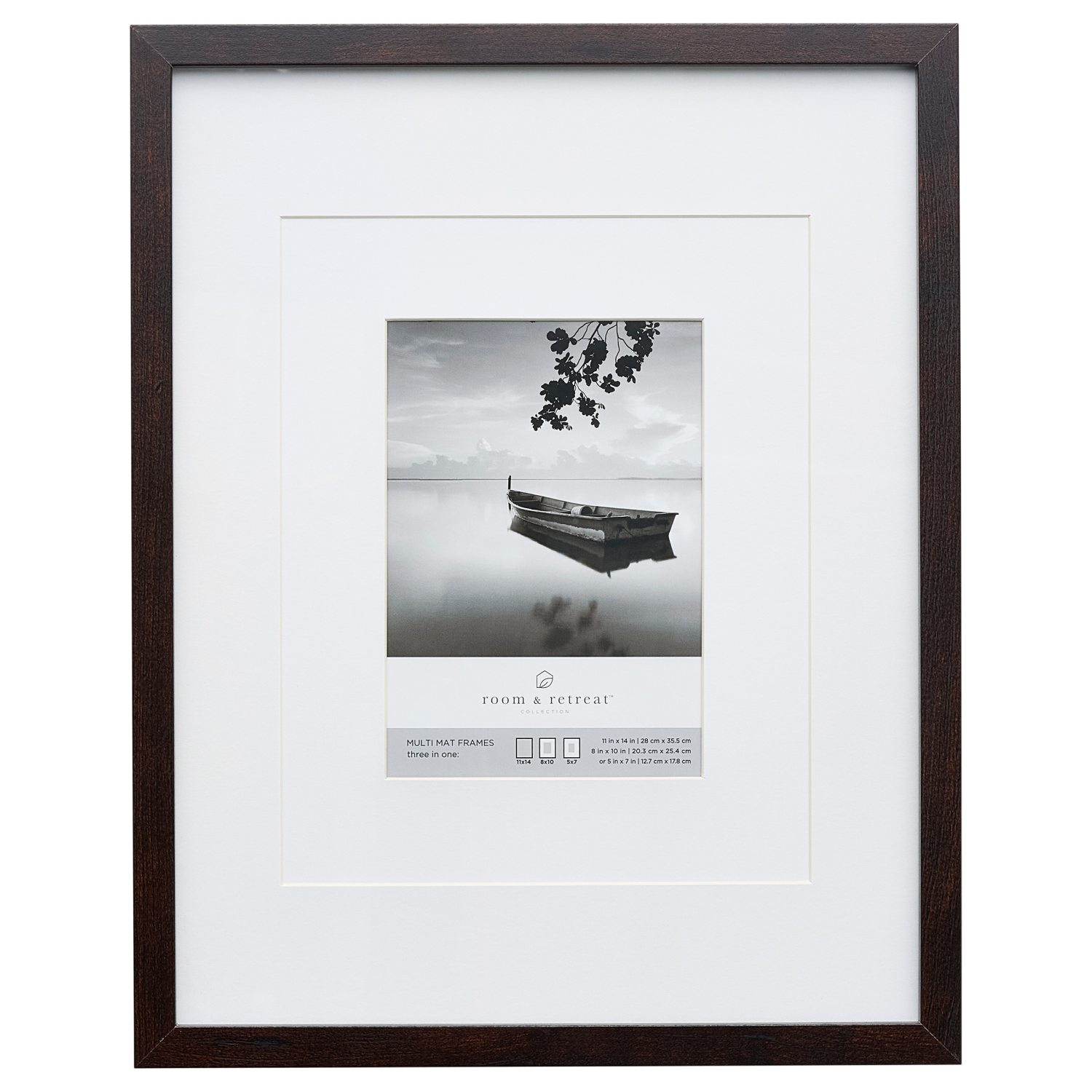 slide 4 of 4, ROOM & RETREAT RR 11x14 Multi Mat Walnut Gallery Photo Frame, 1 ct