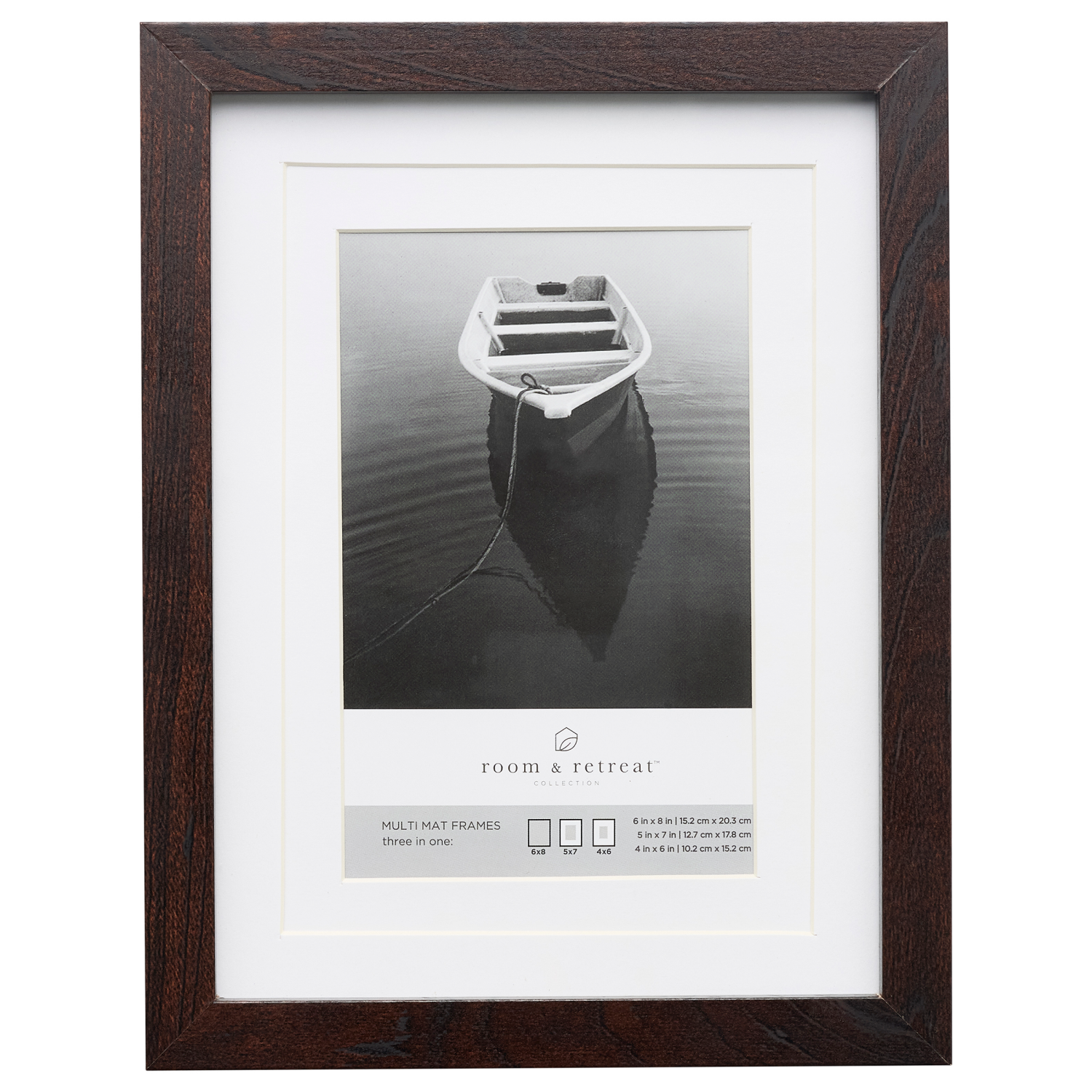 slide 4 of 4, ROOM & RETREAT RR 6x8 Multi Mat Walnut Matted to 3.5x5, 1 ct