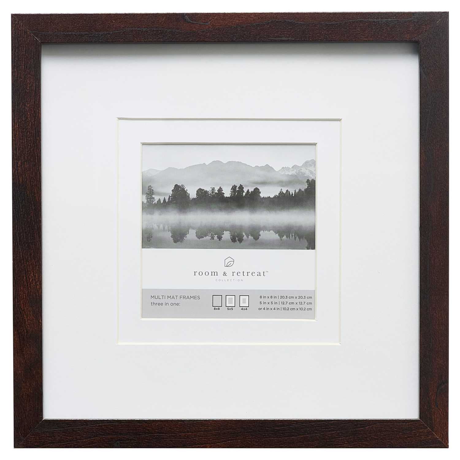 slide 4 of 4, ROOM & RETREAT RR 8x8 Multi Mat Walnut Matted to 4x4, 1 ct