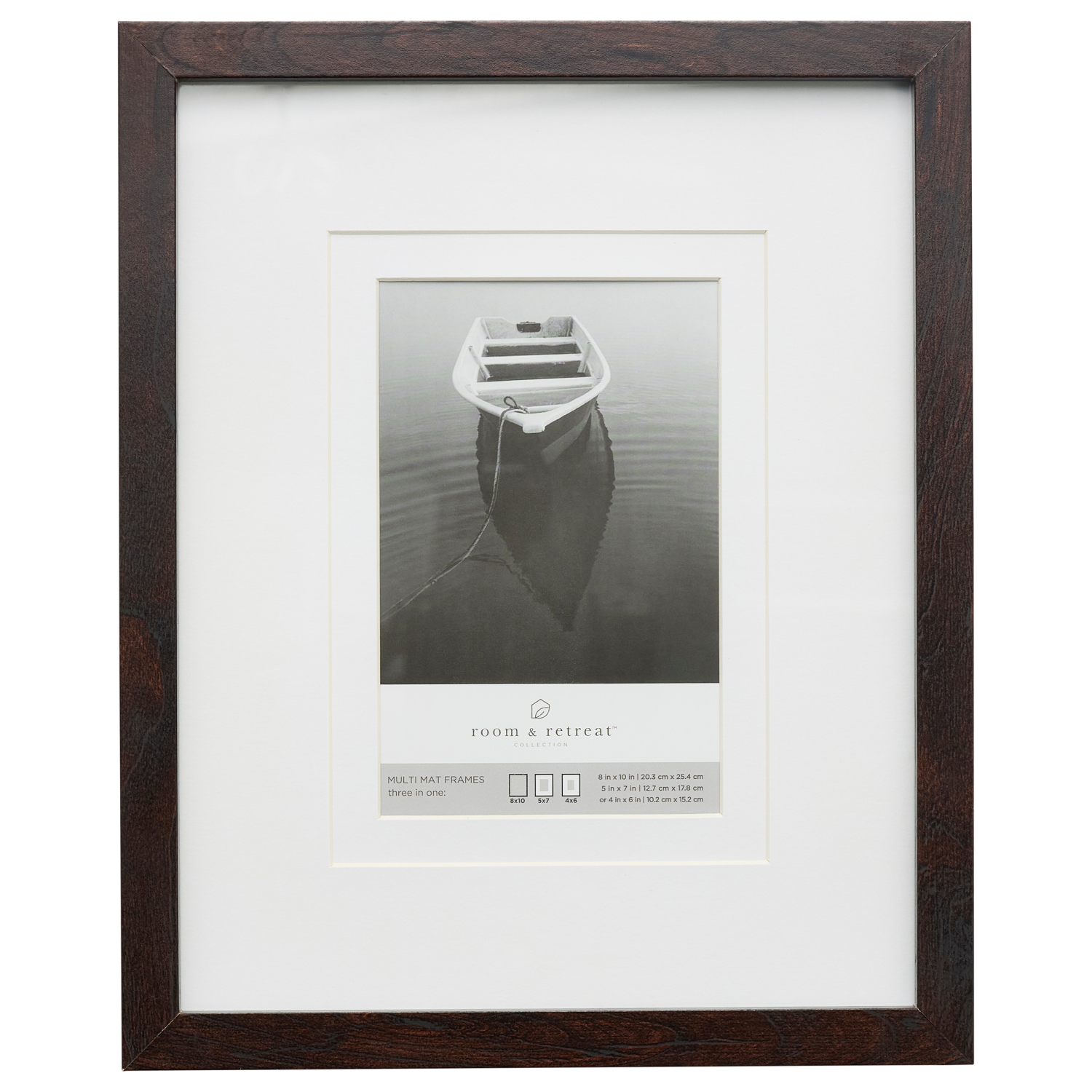 slide 4 of 4, ROOM & RETREAT RR 8x10 Multi Mat Walnut Gallery Photo Frame, 1 ct