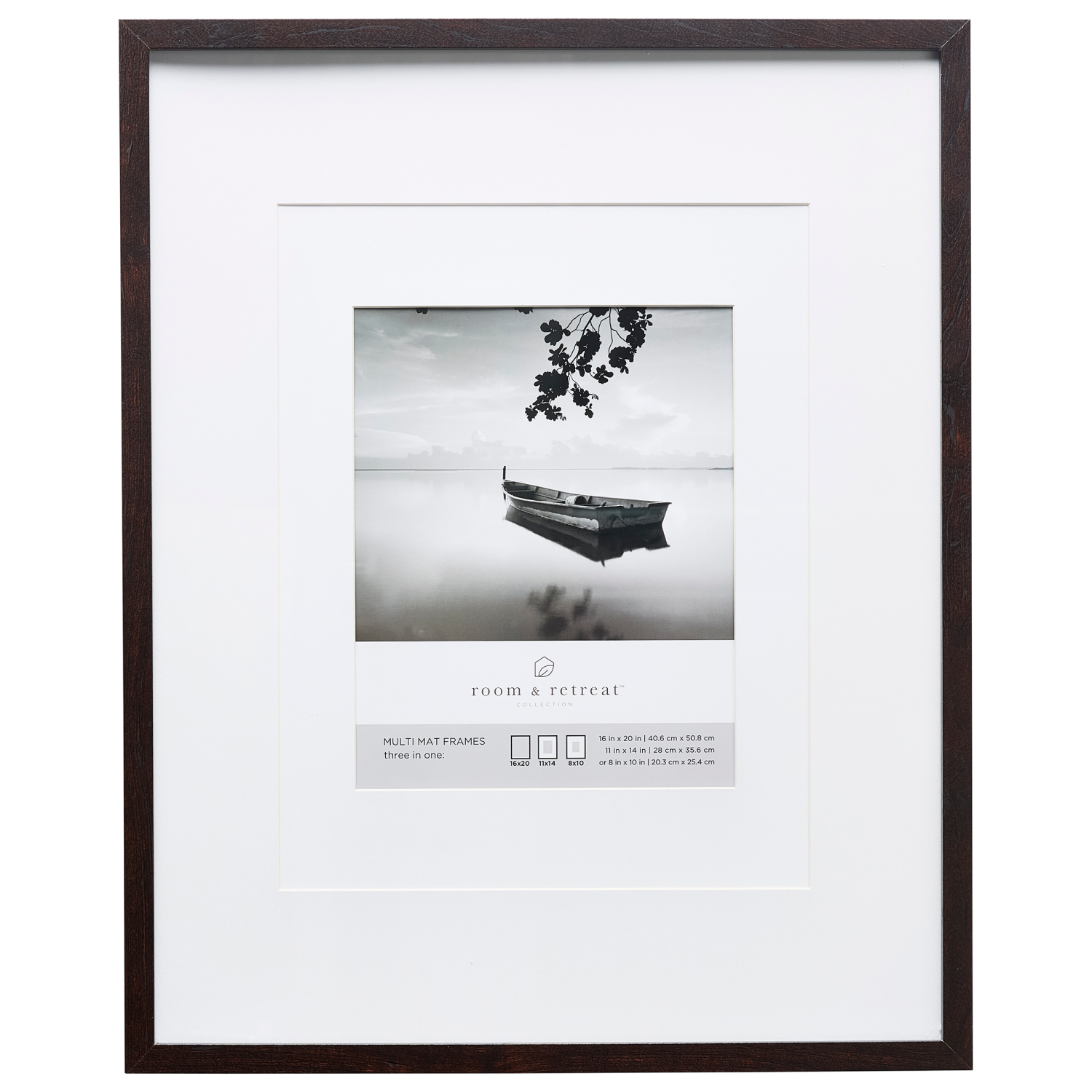 slide 4 of 4, ROOM & RETREAT RR 16x20 Multi Mat Walnut Gallery Photo Frame, 1 ct