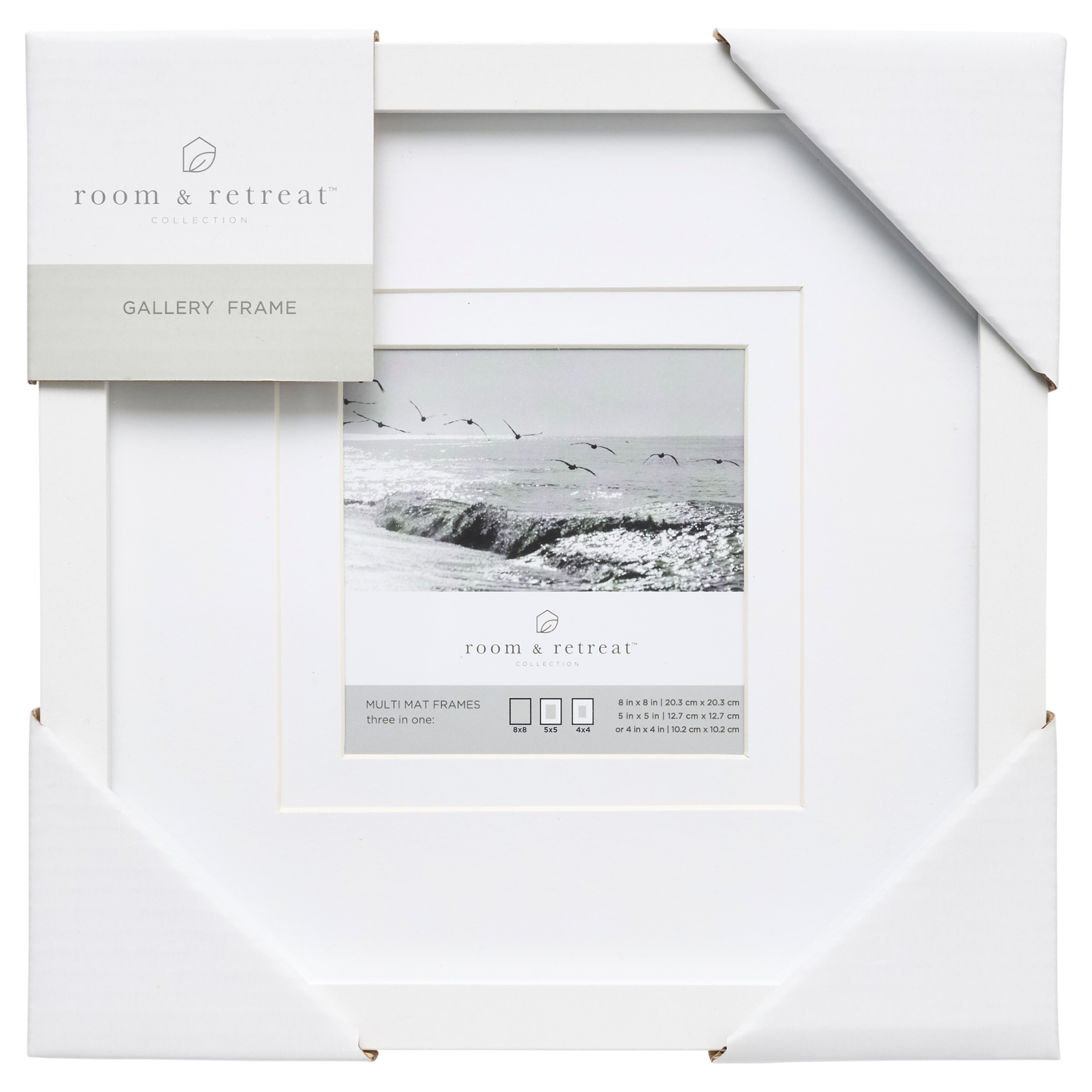 slide 1 of 4, ROOM & RETREAT RR 8x8 Multi Mat White Matted to 4x4, 1 ct