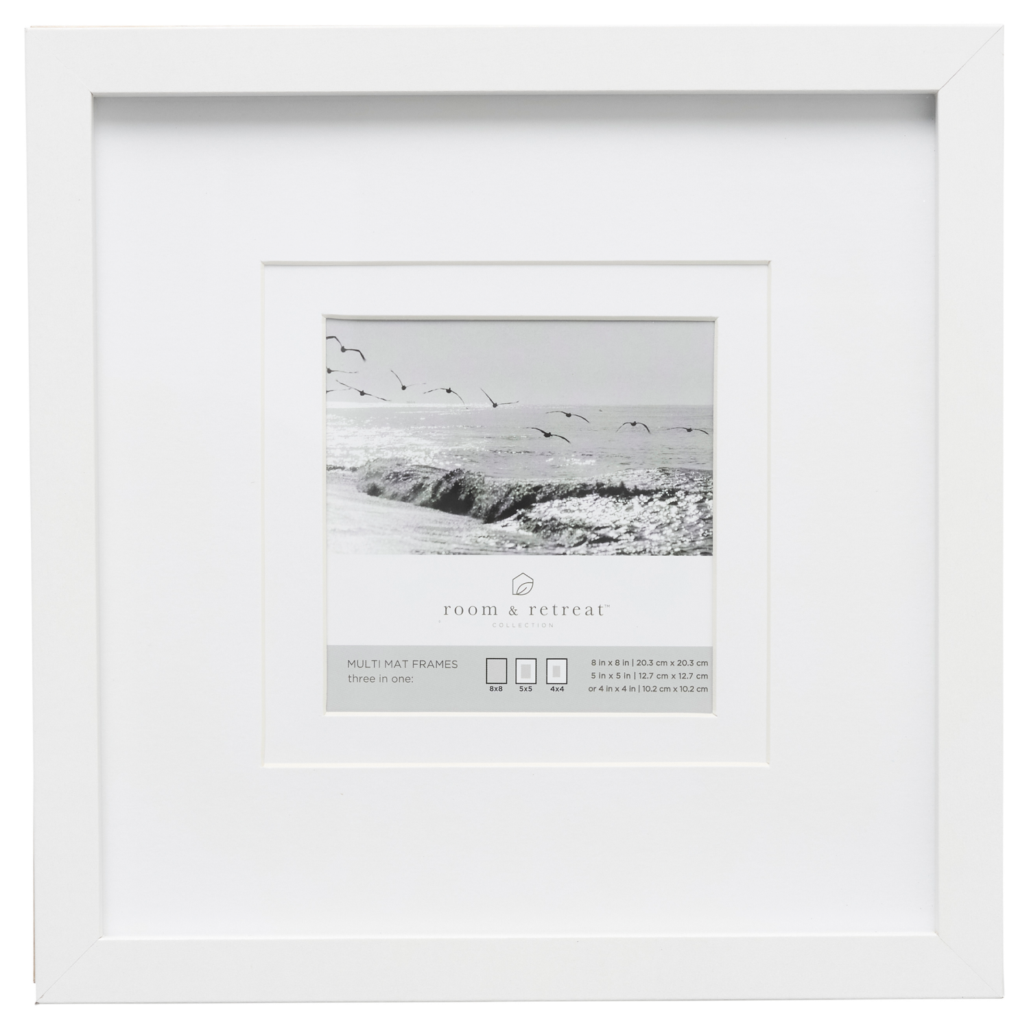 slide 4 of 4, ROOM & RETREAT RR 8x8 Multi Mat White Matted to 4x4, 1 ct