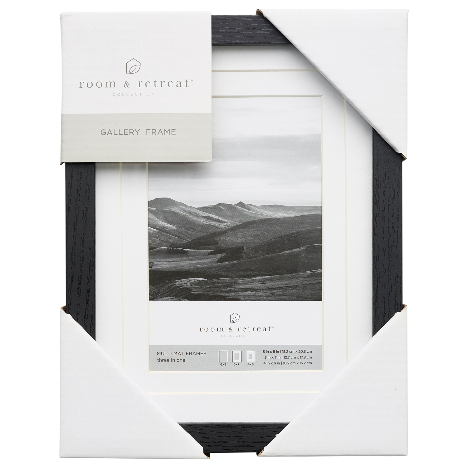 slide 1 of 4, ROOM & RETREAT RR 6x8 Multi Mat Black Matted to 3.5x5, 1 ct