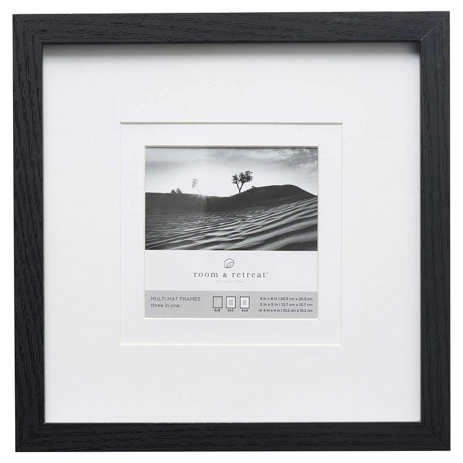 slide 4 of 4, ROOM & RETREAT RR 8x8 Multi Mat Black Matted to 4x4, 1 ct