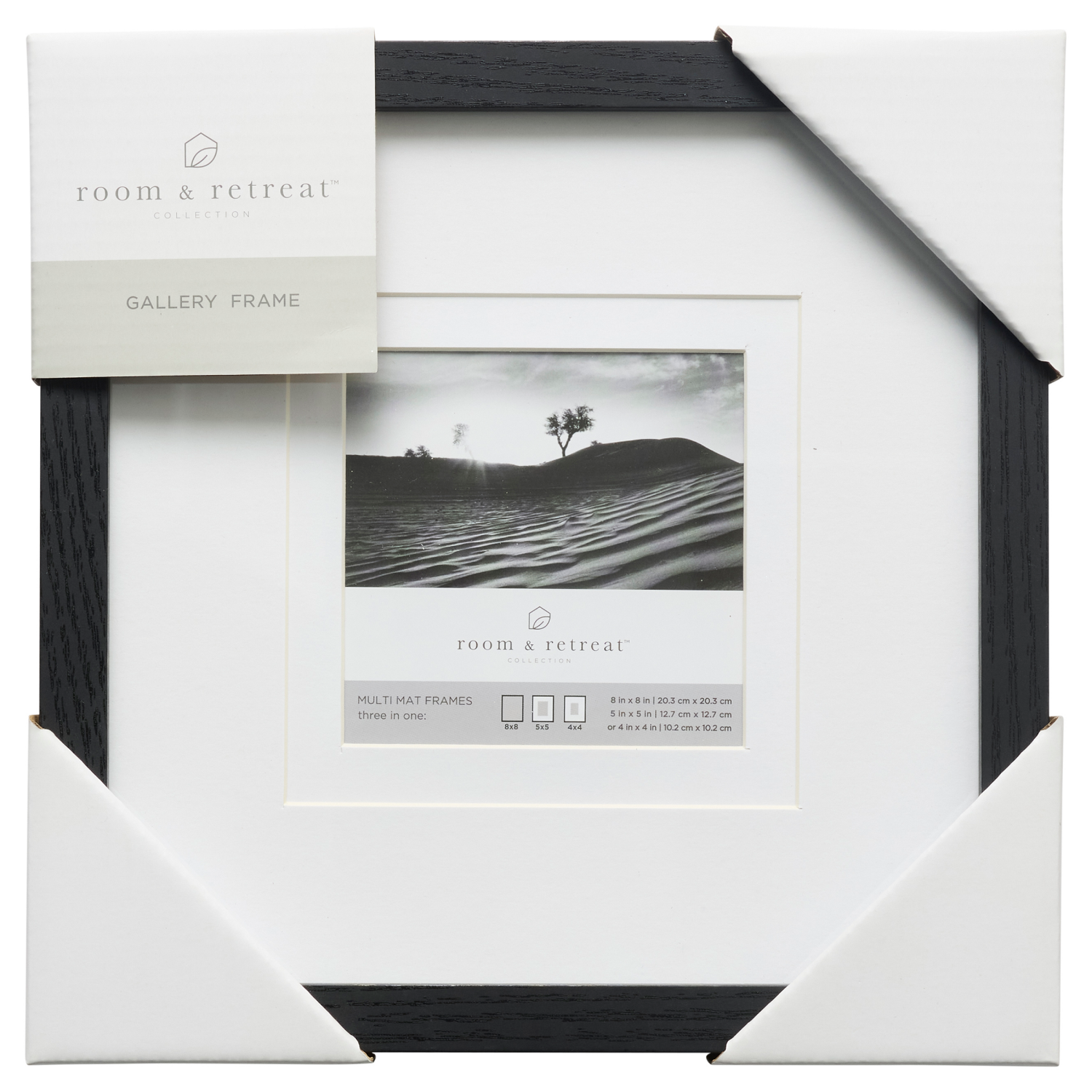 slide 1 of 4, ROOM & RETREAT RR 8x8 Multi Mat Black Matted to 4x4, 1 ct