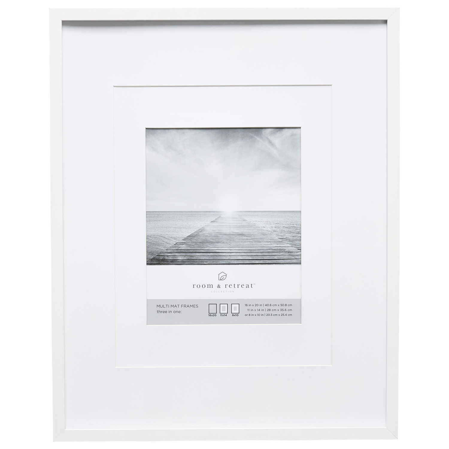 slide 4 of 4, ROOM & RETREAT RR 16x20 Multi Mat White Gallery Photo Frame, 1 ct