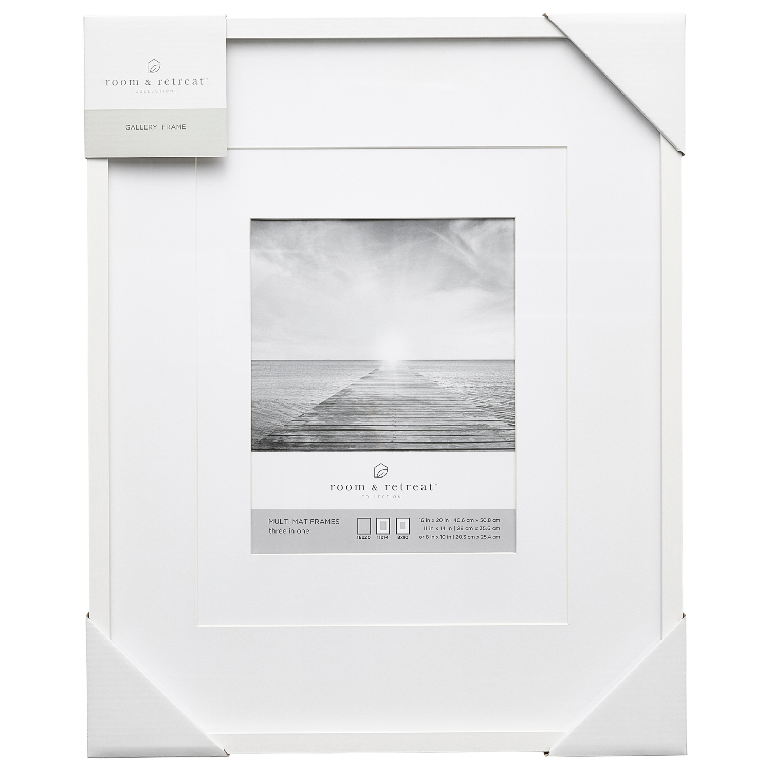 slide 1 of 4, ROOM & RETREAT RR 16x20 Multi Mat White Gallery Photo Frame, 1 ct