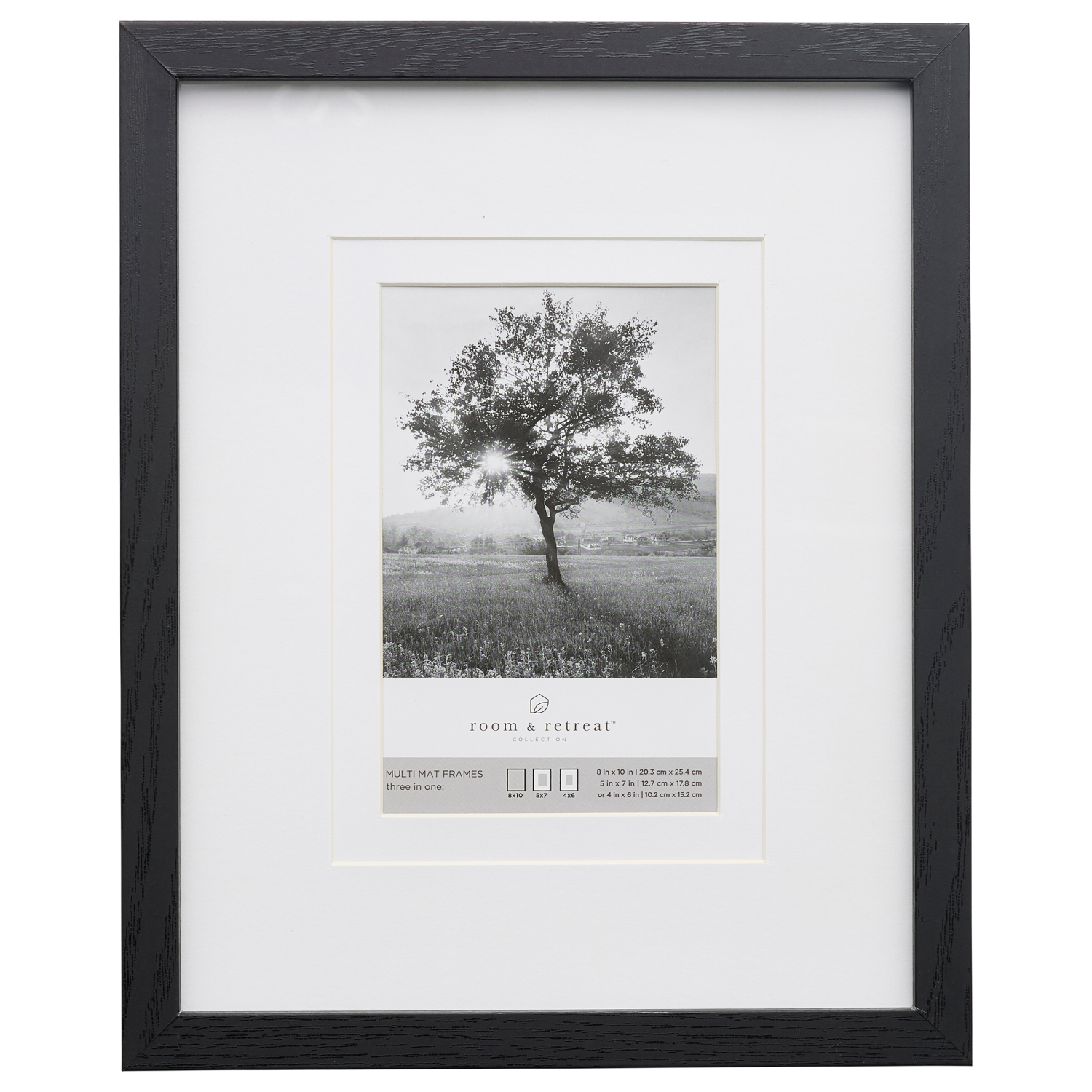 slide 4 of 4, ROOM & RETREAT RR 8x10 Multi Mat Black Gallery Photo Frame, 1 ct