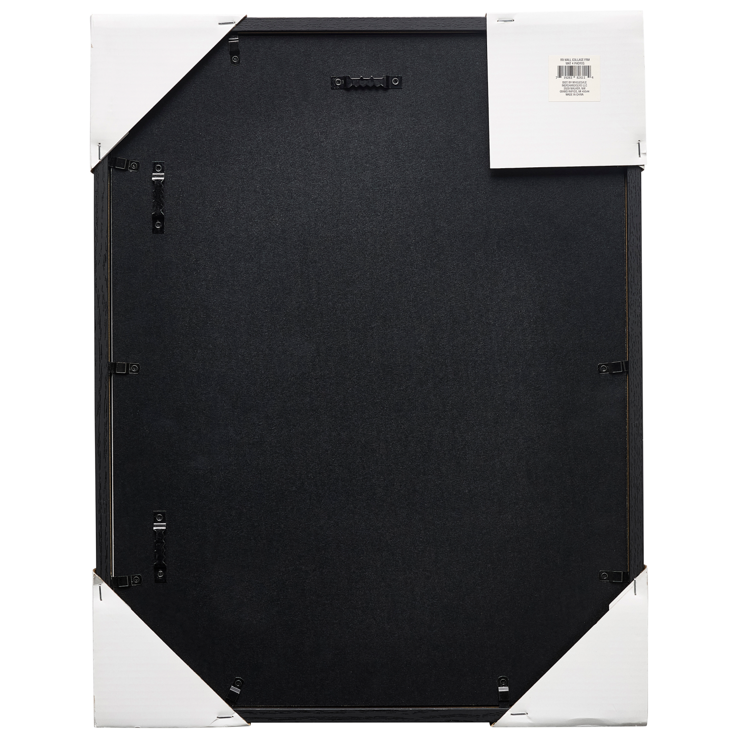 slide 2 of 4, ROOM & RETREAT RR Four Opening Multi Mat Black Gallery Photo Frame, 1 ct