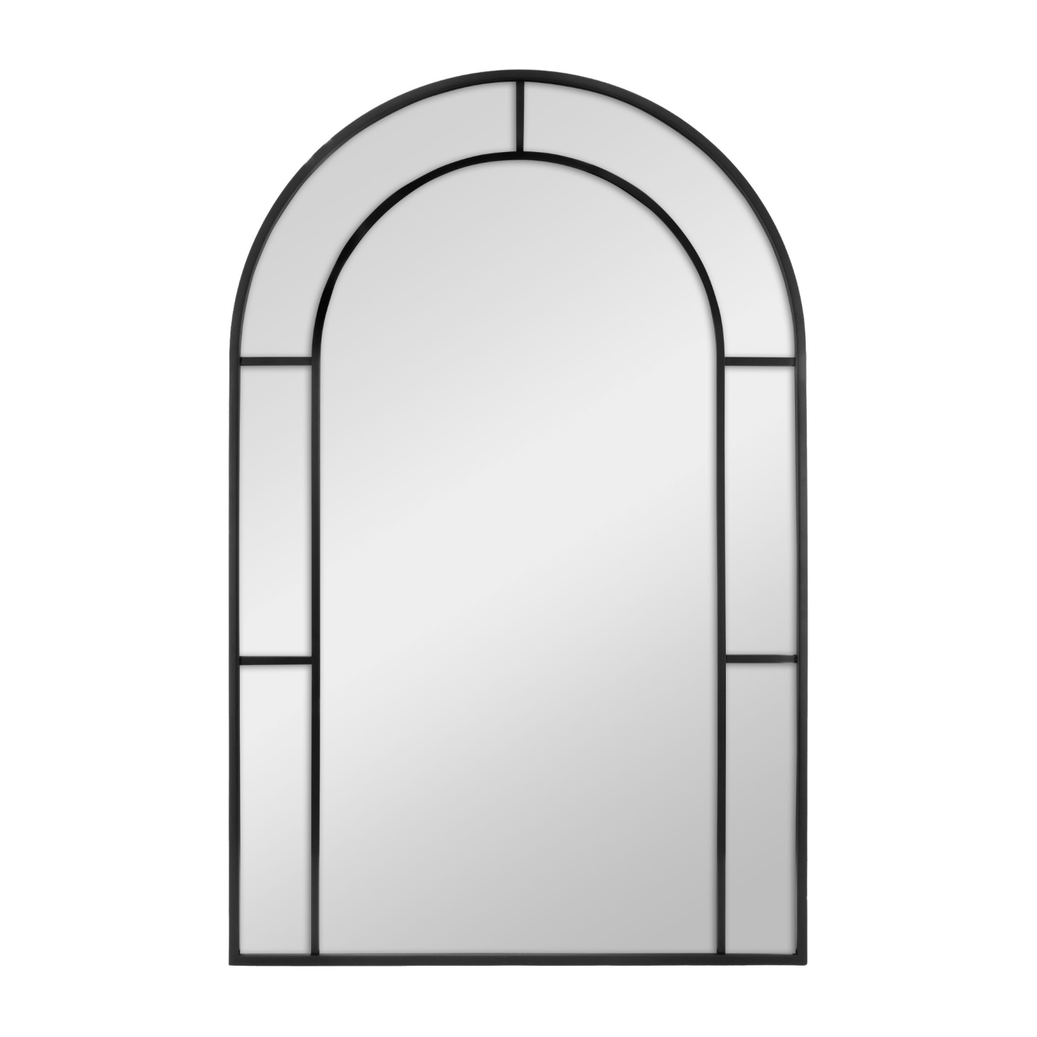 slide 1 of 1, Room & Retreat Metal Arch Windowpane Mirror, 22 in x 34 in, 1 ct