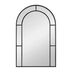 Room & Retreat Metal Arch Windowpane Mirror, 22 in x 34 in