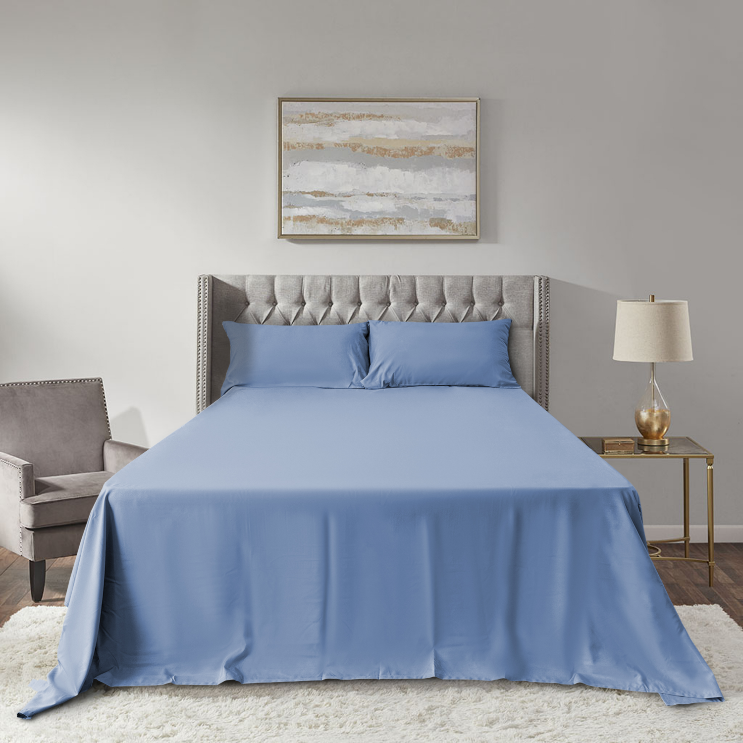 slide 3 of 4, Havenstay Sheets, Twin/Twin XL, Blue, twin/txlarge