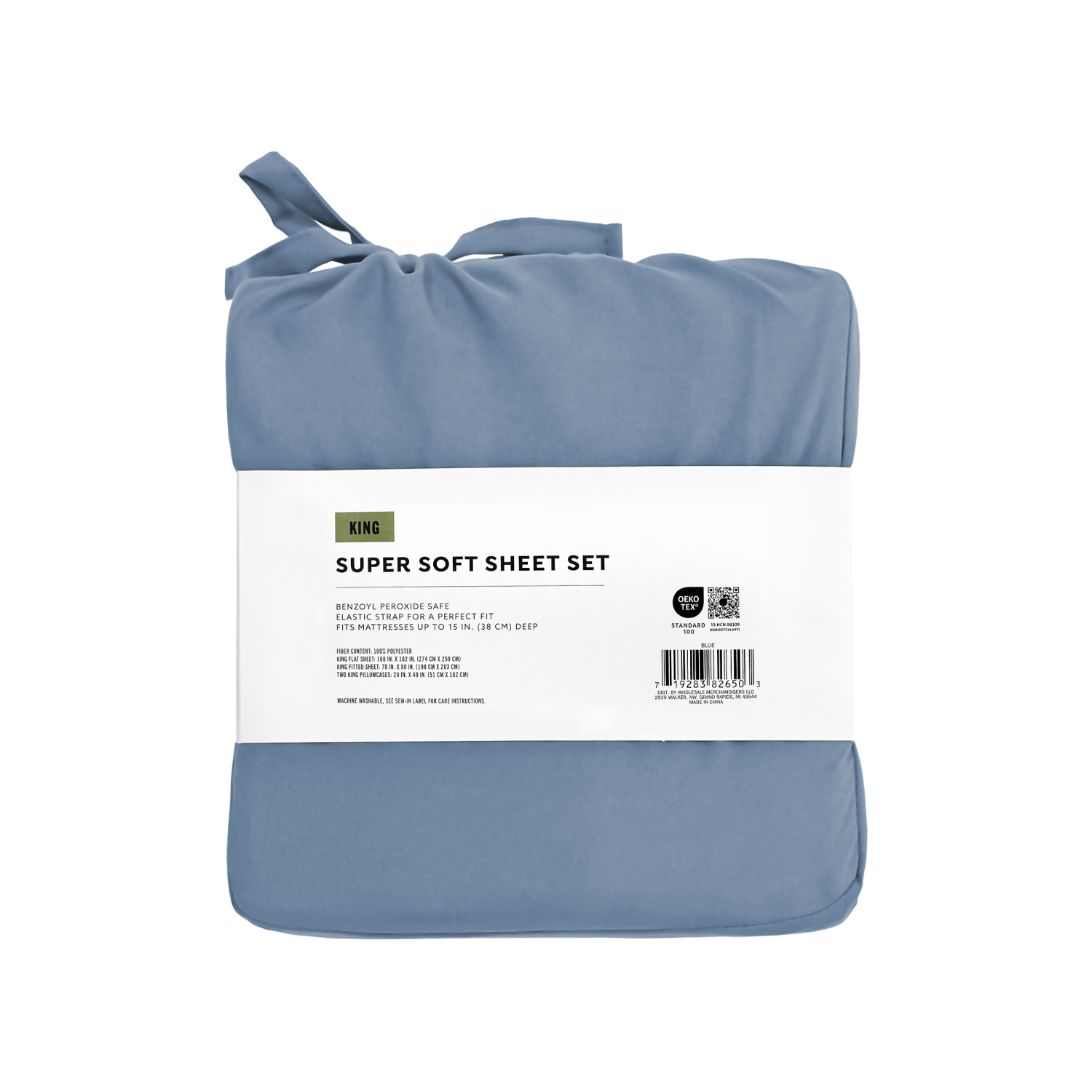 slide 2 of 4, Havenstay Sheets, King, Blue, King Size