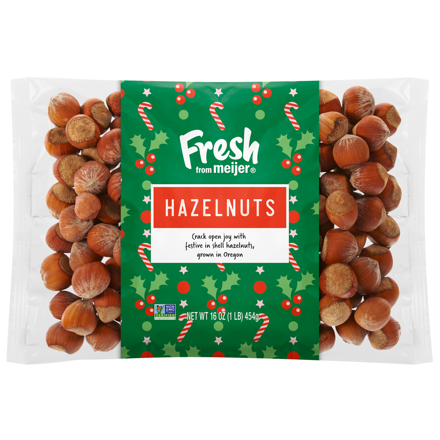 slide 1 of 2, FRESH FROM MEIJER FFM In-Shell Hazelnuts, 16 oz