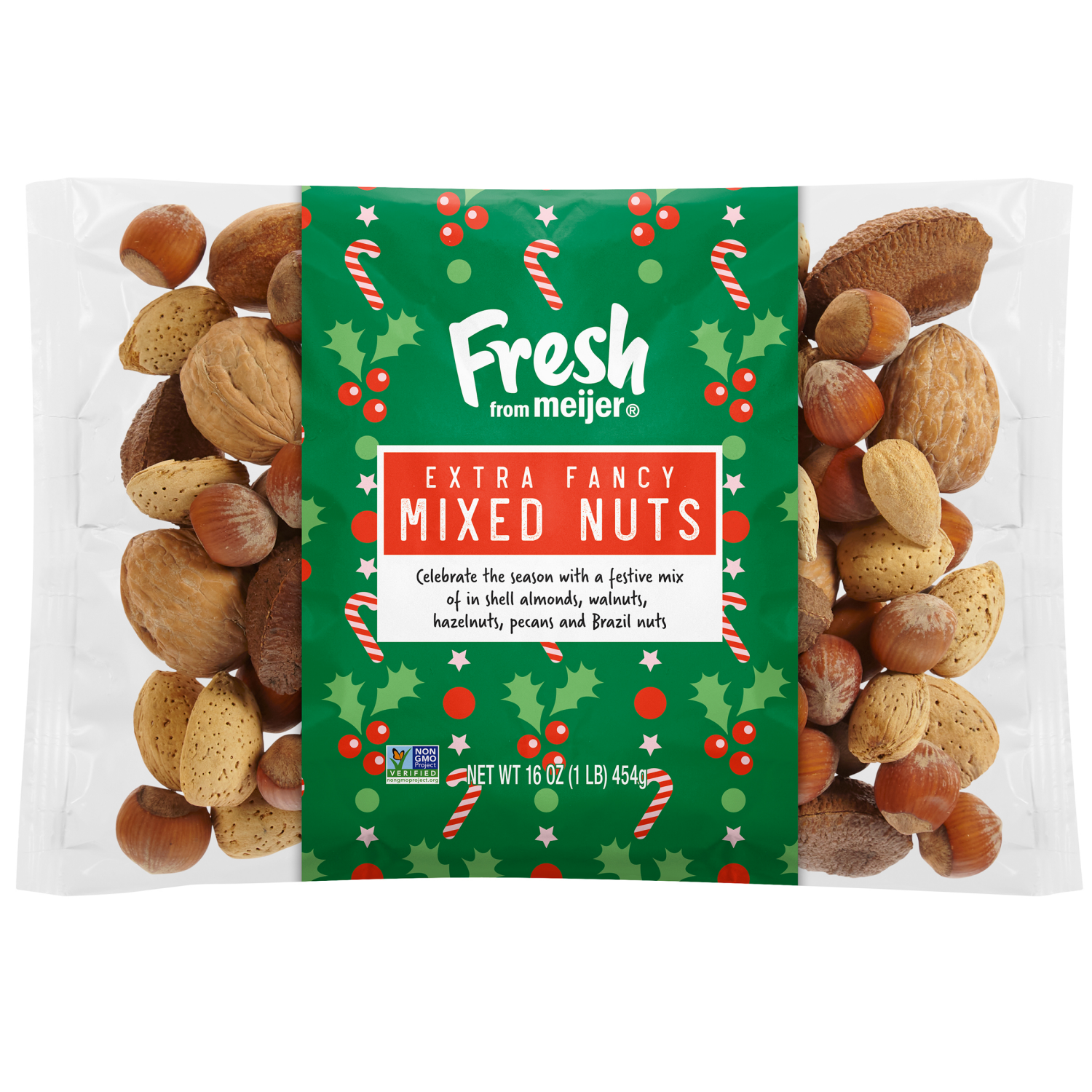 slide 1 of 2, FRESH FROM MEIJER FFM In-Shell Mixed Nuts, 16 oz