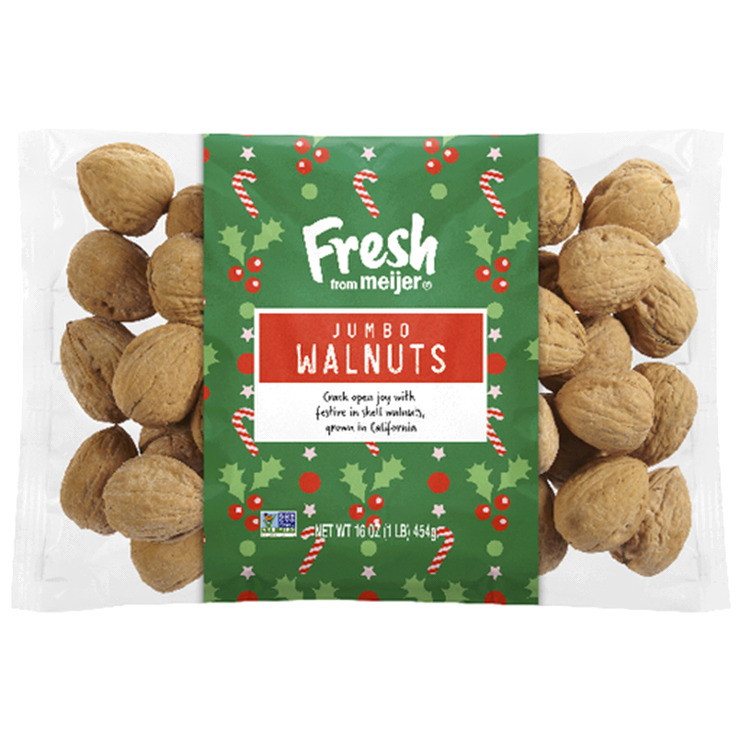 slide 1 of 1, FRESH FROM MEIJER FFM In-Shell Walnuts, 16 oz