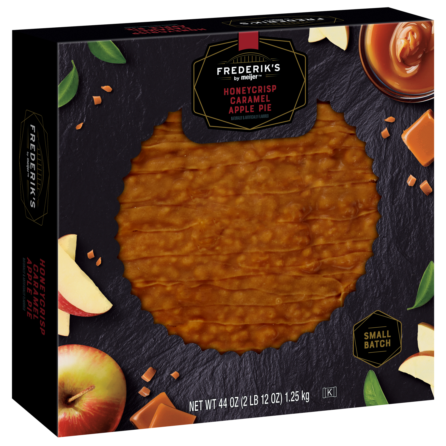 slide 6 of 8, Frederiks By Meijer Frederiks Honeycrisp Caramel Apple Pie, 44 oz