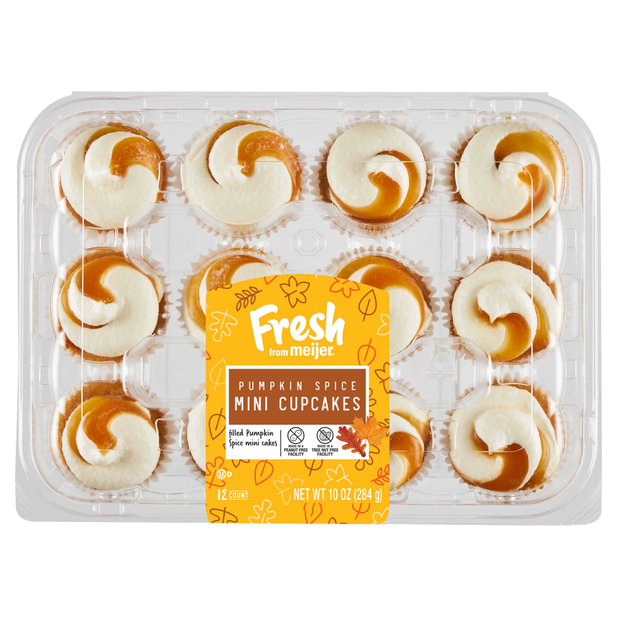 slide 1 of 4, Fresh From Meijer Ffm Harvest Cupcake Mini Pumpkin Spice 12 Ct, 12 ct