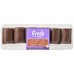 Fresh From Meijer Chocolate Vanilla Swiss Rolls