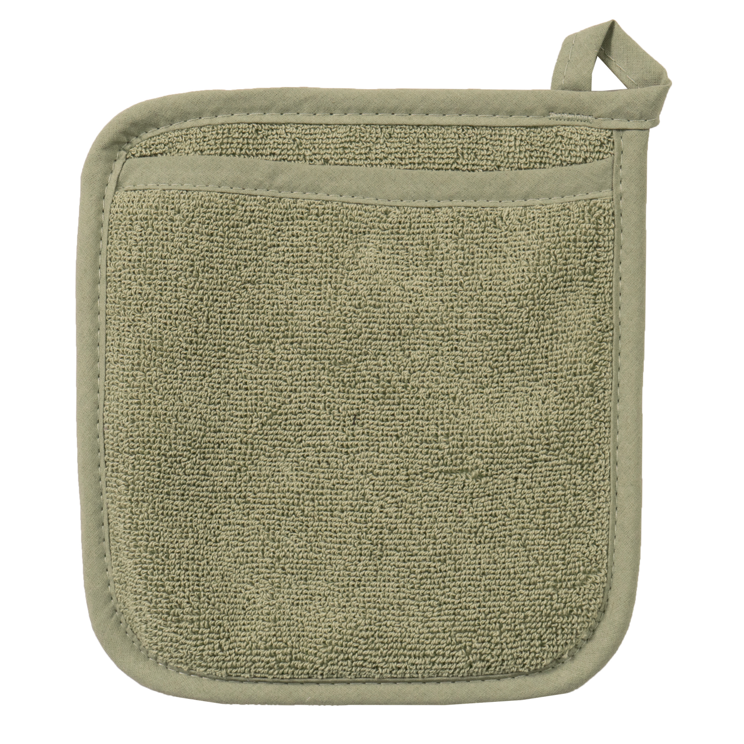 slide 1 of 1, Room & Retreat Terry Pocket Mitt Eucalyptus, 7.75 In X 8.5 In, 1 ct