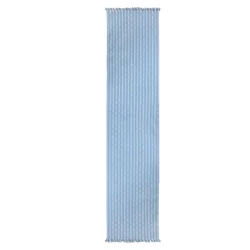 Room & Retreat Skipping Stripe XL Runner Water, 14 in x 97 in