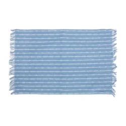 Room & Retreat Skipping Stripe Placemat Water, 13 in x 20 in