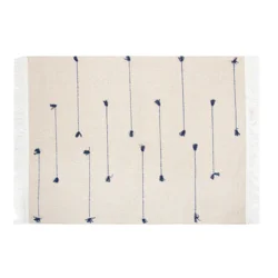 Room & Retreat Stripe Bats Placemat Natural Navy, 13 in x 20 in