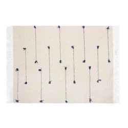Room & Retreat Stripe Bats Placemat Natural Navy, 13 in x 20 in