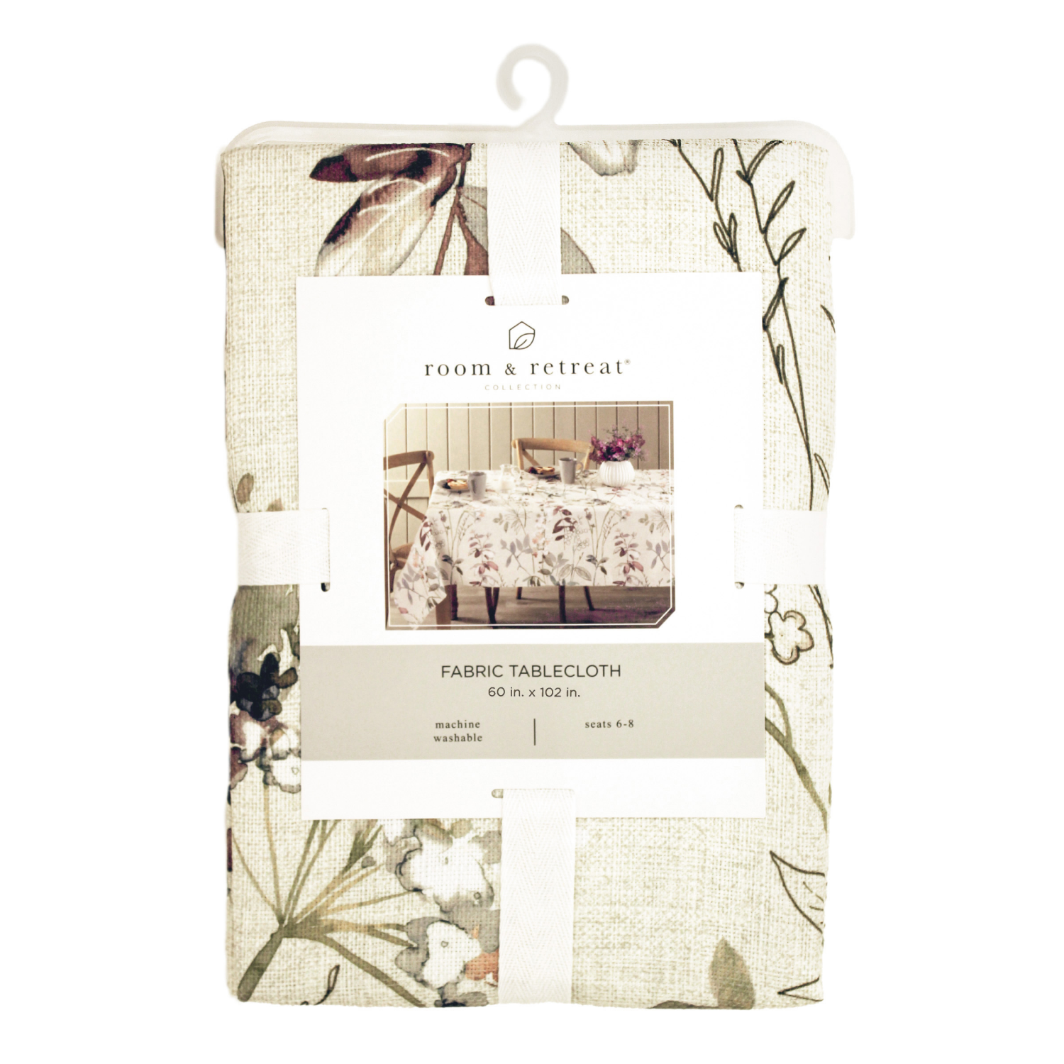 slide 4 of 5, Room & Retreat, Spring Fleur Tablecloth, 60 In X 102 In, Multi, 1 ct