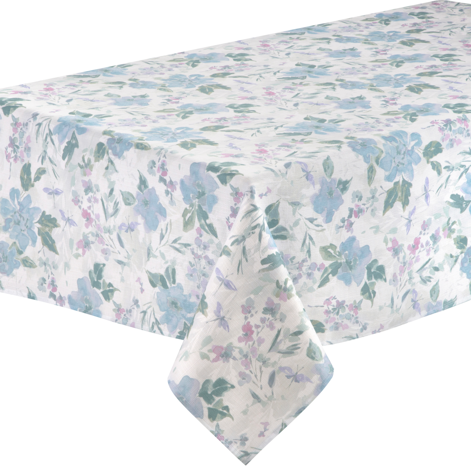 slide 2 of 5, Room & Retreat, Marissa Tablecloth, 60 In X 102 In, Blue, 1 ct