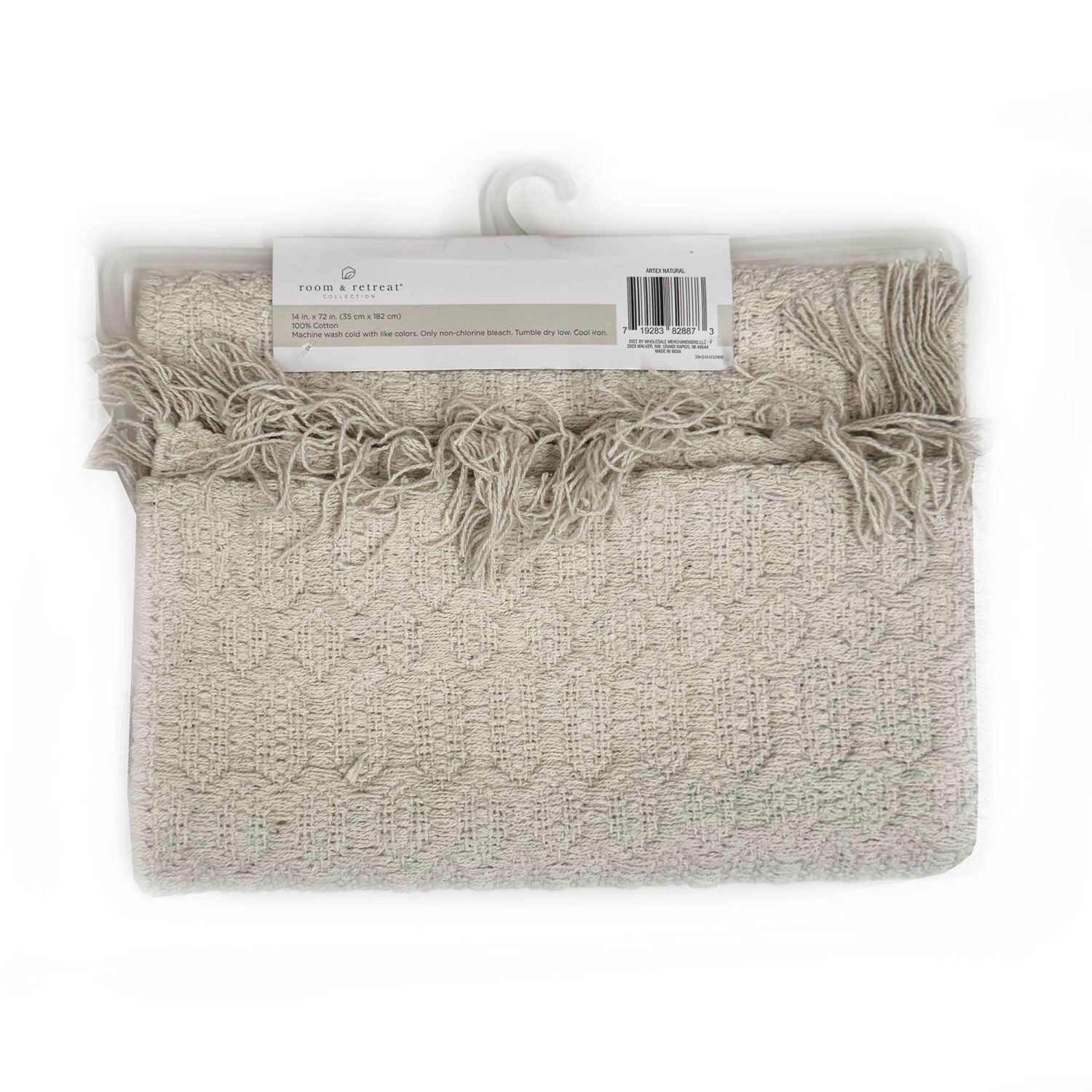 slide 5 of 5, Room & Retreat, Artex Runner, 14 In X 72 In, Natural, 1 ct