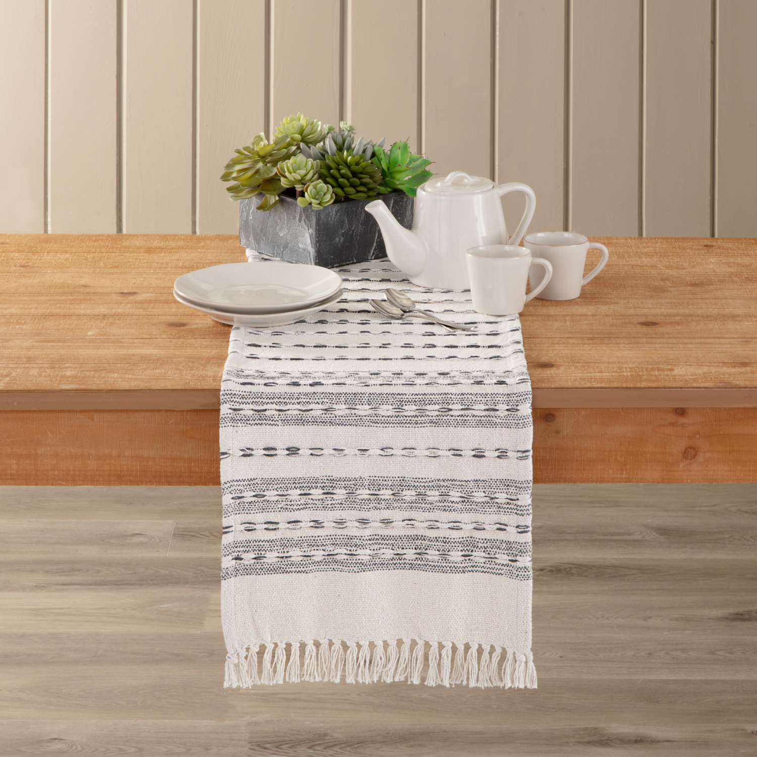 slide 1 of 4, Room & Retreat, Pebble Path Stripe Runner, 13 In X 72 In, 1 ct