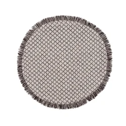 Room & Retreat, Diamonte Placemat, 16 In, Round, Charcoal
