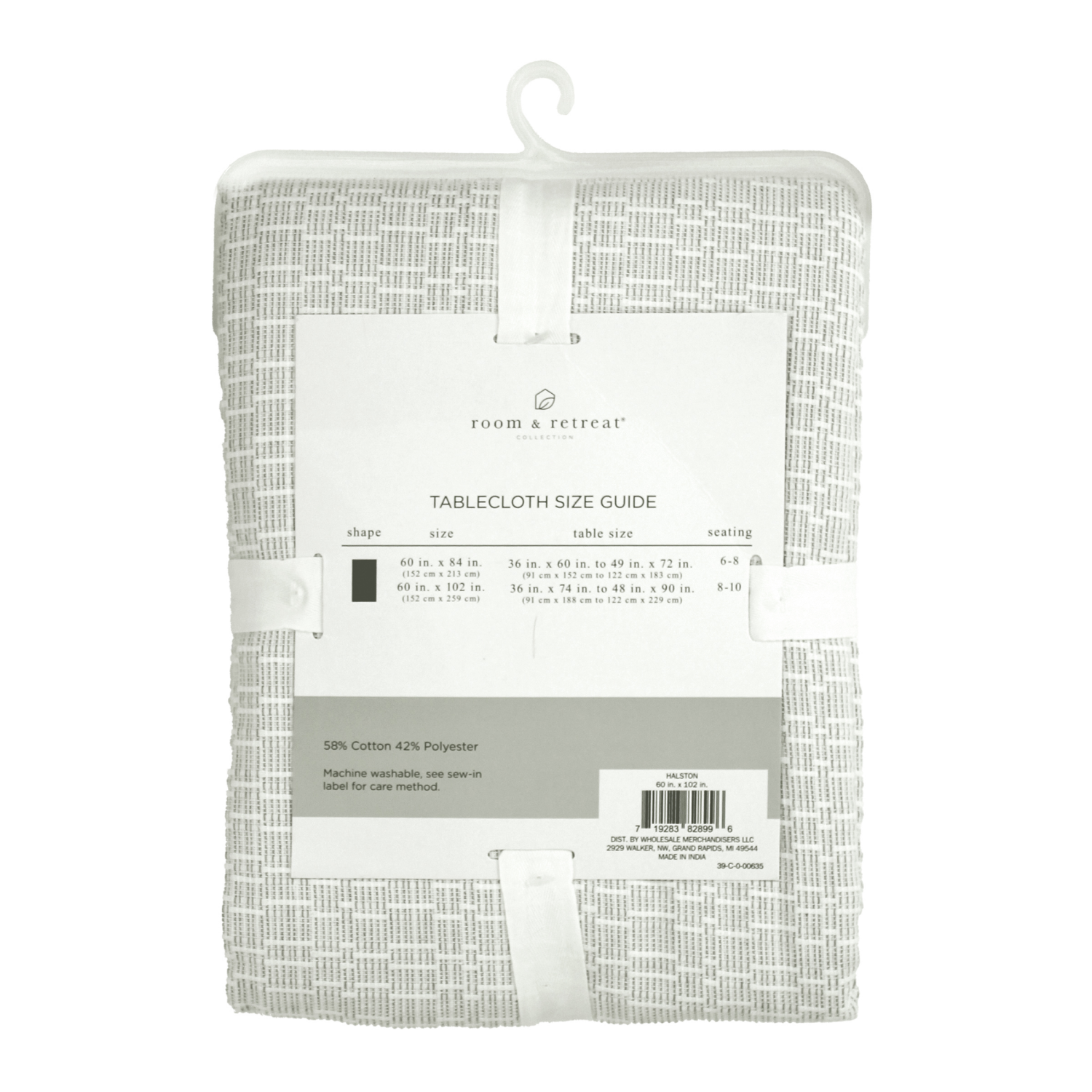 slide 5 of 5, Room & Retreat, Halston Tablecloth, 60 In X 84 In, 1 ct