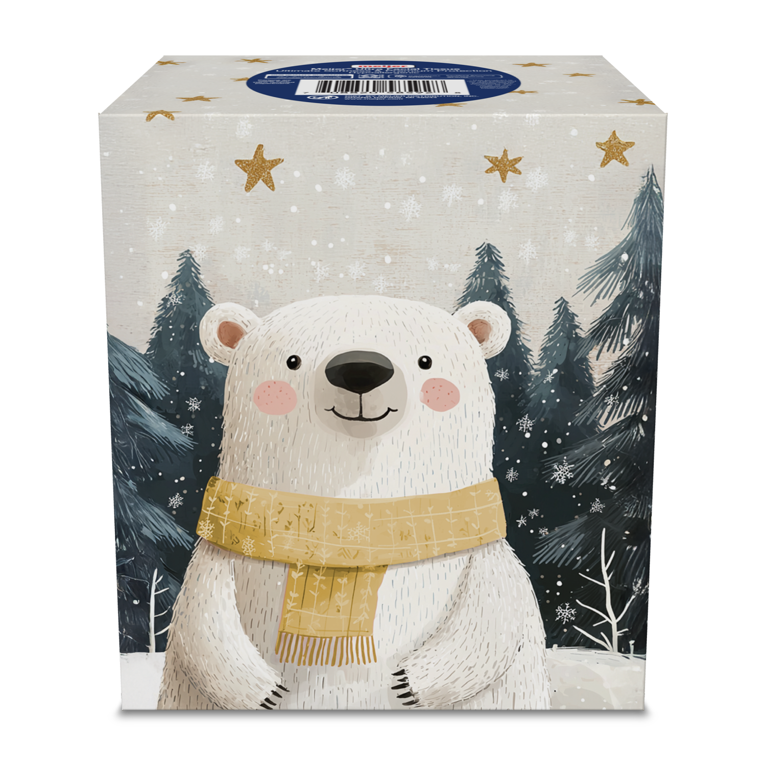 slide 2 of 4, Meijer Holiday Facial Tissues Cube, Ultra Soft, 60 ct., 60 ct