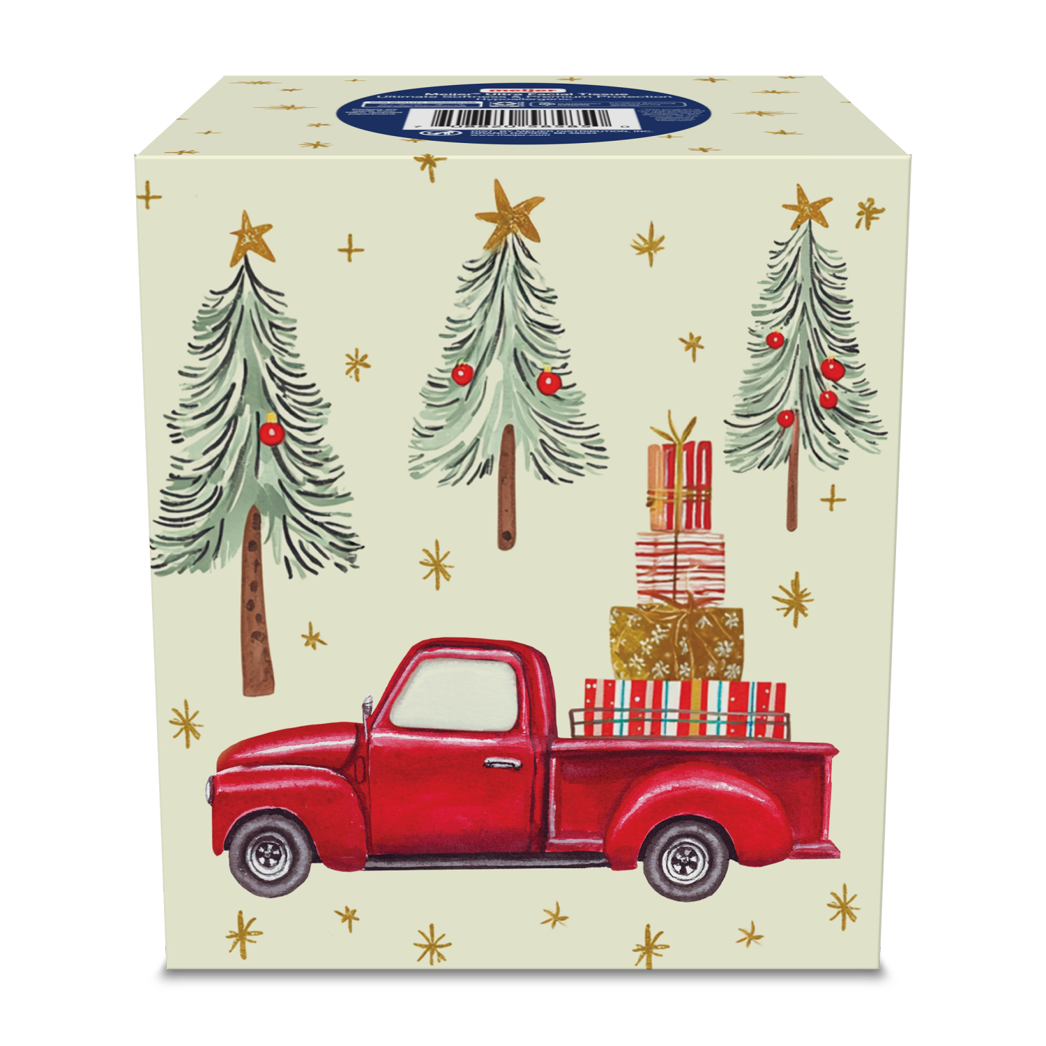 slide 4 of 4, Meijer Holiday Facial Tissues Cube, Ultra Soft, 60 ct., 60 ct