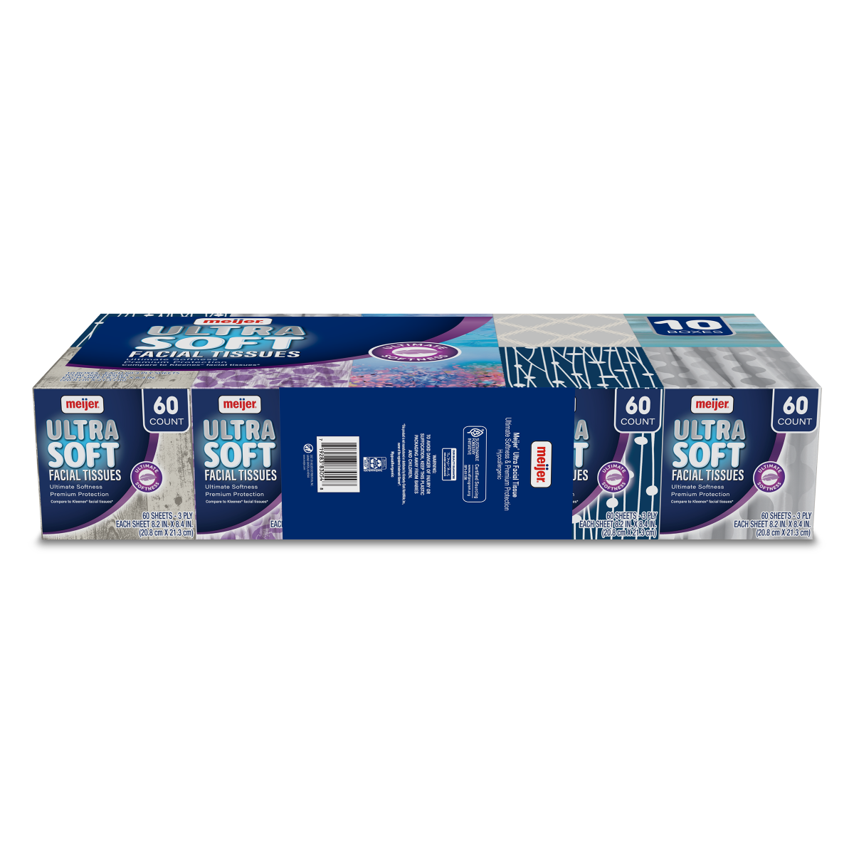 slide 3 of 4, Meijer Ultra Soft Facial Tissues 10 Boxes, 10 ct
