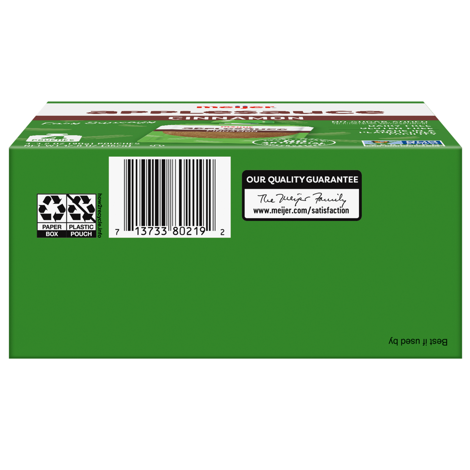 slide 3 of 8, Meijer Apple Cinnamon Applesauce, 4 Pouches, 4 ct